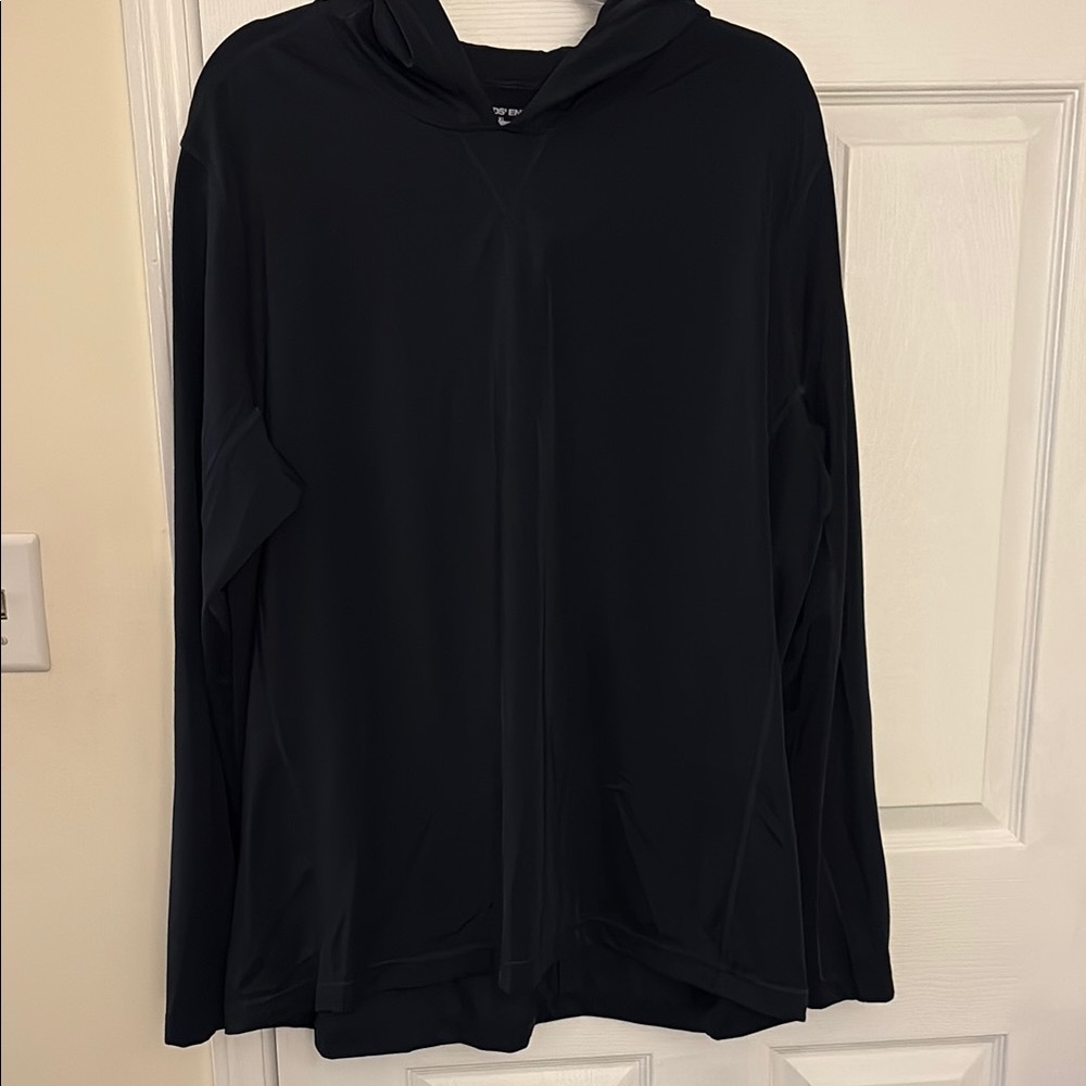 Men’s Lands' End Black Nylon/Spandex Hoodie Size XL NWOT